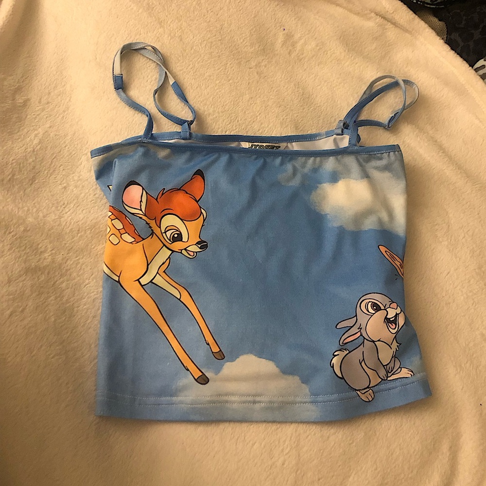 Bambi Blue Graphic Tank Top
